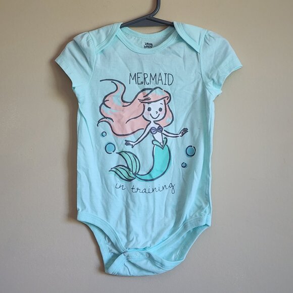Okie Dokie /Disney - Mermaid In Training Bodysuit /Onesie Size 18 Months - Picture 1 of 5